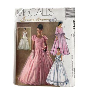McCalls 3947 Evening Elegance Misses Dress Sewing Pattern AAX 4-10 2003 UNCUT